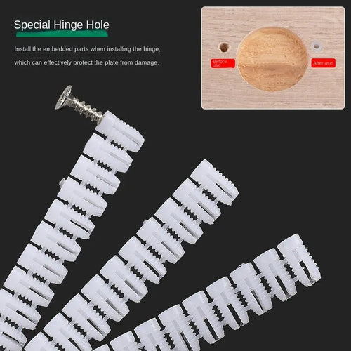 100PC/lot M4 M6 plastic Expansion Pipe Flat Head Self-Tapping Screw Nylon Tube bolt Wall Wood Hardware decoration Fasteners Oasis Select