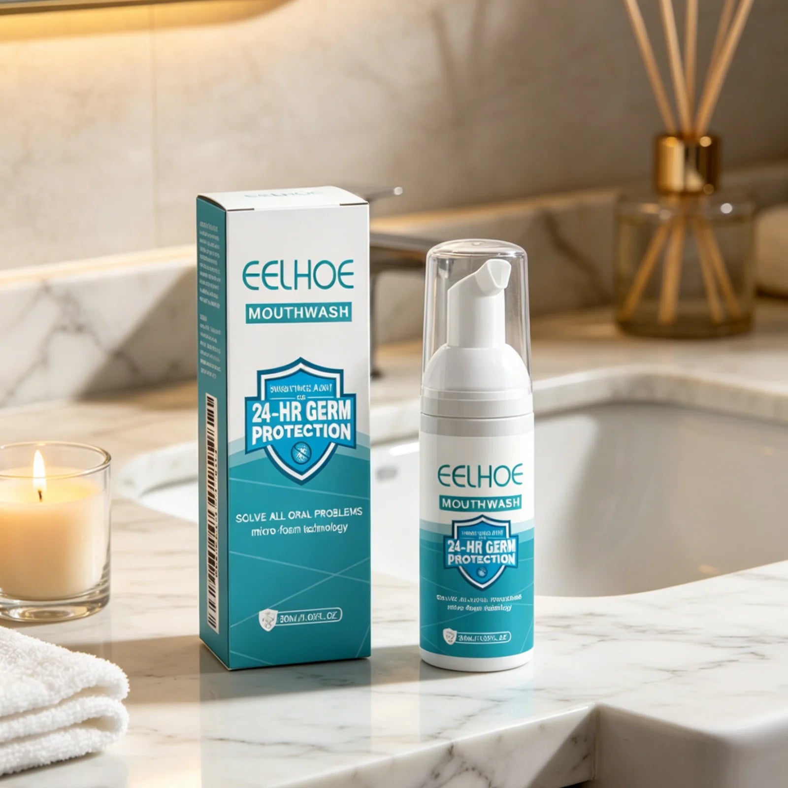 EELHOE Foam Mouthwash – Plaque, Bad Breath & Gum Care 30ml Foam Mouthwash Oasis Select