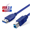 5m 3m 1.8m 1m USB 3.0 A Male to B Male USB 3.0 Printer Cable USB3.0 Male to USB Type B Male Cable High Speed Printer Cable Oasis Select blue 0.5m