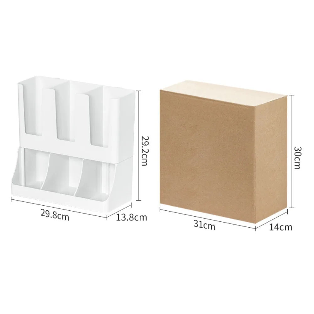 6-Compartment Paper Cup Dispenser & Organizer Rack