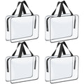 4/6Pcs PVC Makeup Storage Bags Portable Large Capacity Waterproof Clear Organizer Bag with Zipper for Travel Washing Household Oasis Select 4Pcs 30x10x22cm