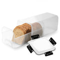 Airtight Bread Box with Drawer Tray & Sealing Lid – Clear Bread Storage Box Oasis Select Black