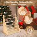 Solid Wood Ribbon Rack, 4/6 Layer Handicraft Storage and Organization Rack, Bracelet, Bracelet and Other Accessory Display Rack Oasis Select 6 Layer