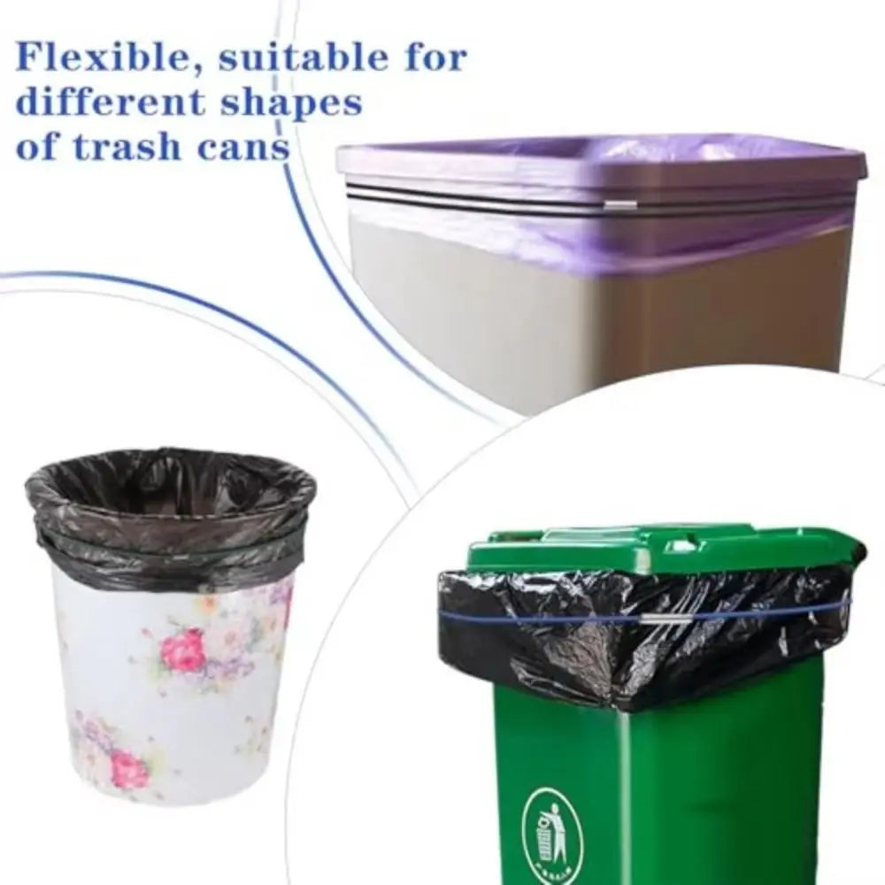 3-Pack Elastic Trash Can Bands – Rubber Garbage Bag Holder