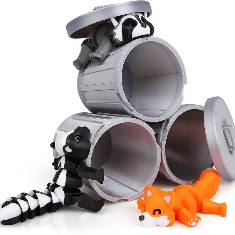 Creativity Plastics 3D Printed Toys Cartoon Flexible Raccoons Animals Figures Articulated Raccoon Fidget Toy Desktop Decoration Oasis Select