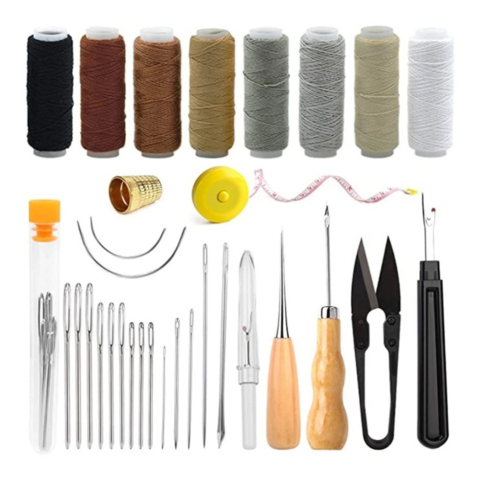32-Piece Heavy Duty Upholstery & Leather Sewing Kit with Awl Upholstery Sewing Kit Oasis Select as shown One Size