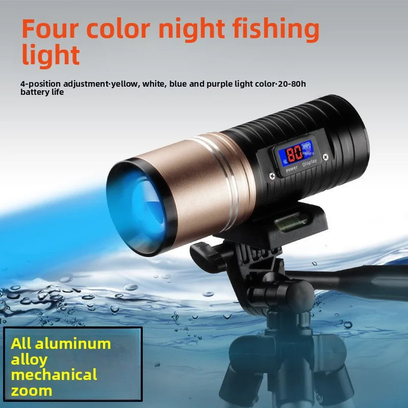 SHINEKNOT 800LM Zoomable LED Night Fishing Flashlight | 10W