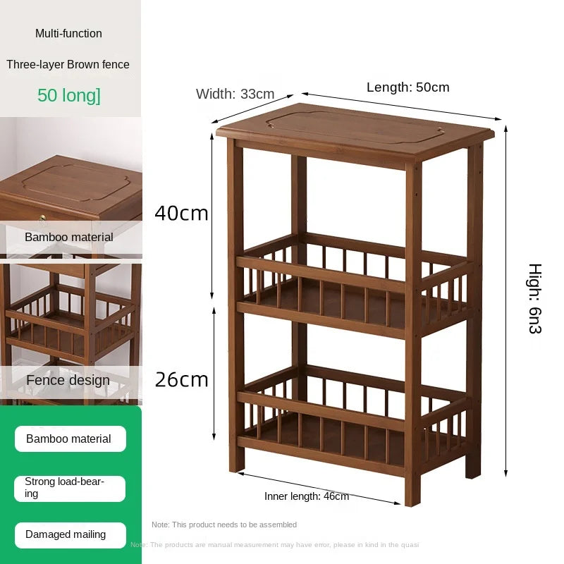 Simple and small bedside table, bedroom bedside cabinet, room storage rack, side table cabinet, bamboo solid wood special offer Oasis Select F1