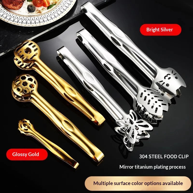 Cat Design Stainless Steel Grill Tongs Heavy Duty Kitchen Food Tongs for Outdoor Cooking Small Appliances Oasis Select