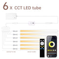 LED Wall Light Tube CCT Adjustable in 6 colors,Remoter/Bluetooth Control Brightness Dimming,Ceiling Acoustic Panel Decor Lightin Oasis Select 6PCS LED Wall Light USA Power Plug 2700K-6500K