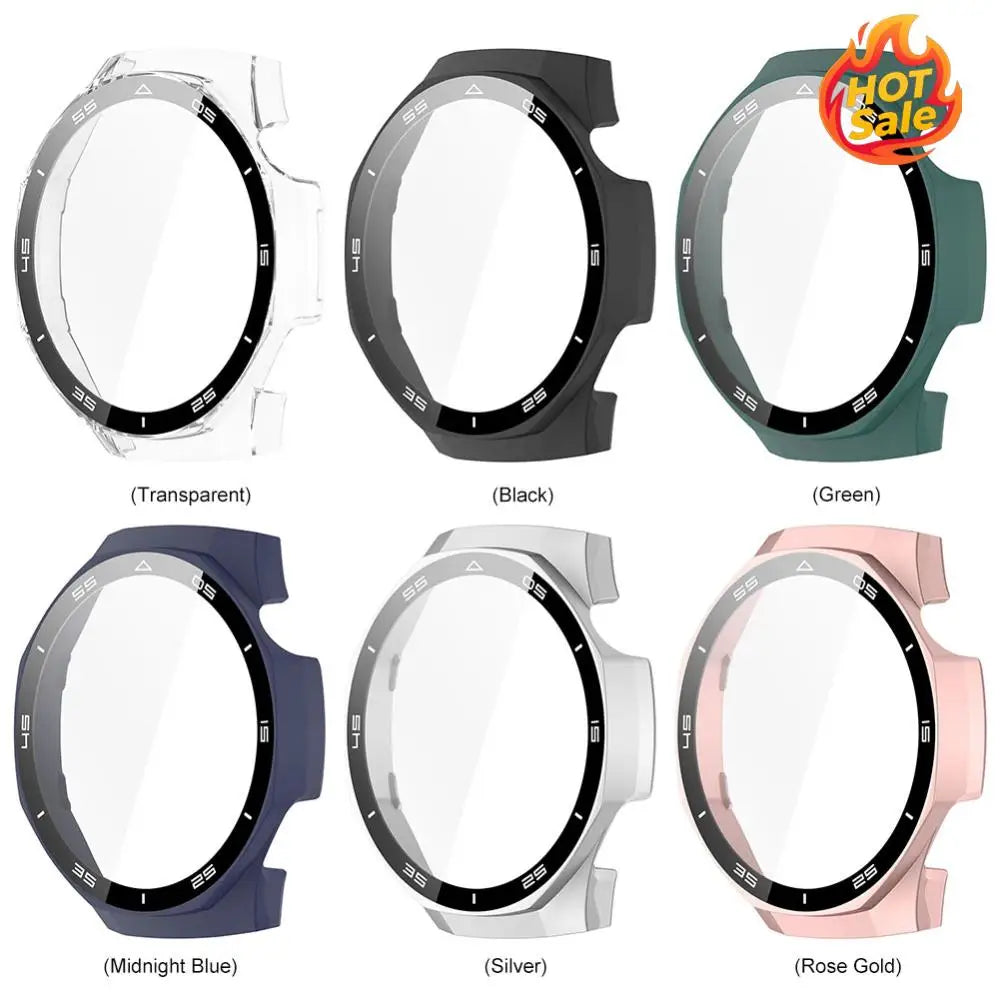 Case PC Case+Tempered Glass Screen Protective Case Shockproof Protective Hard PC Case for Huawei Watch GT 5 Pro 46mm Accessories Oasis Select