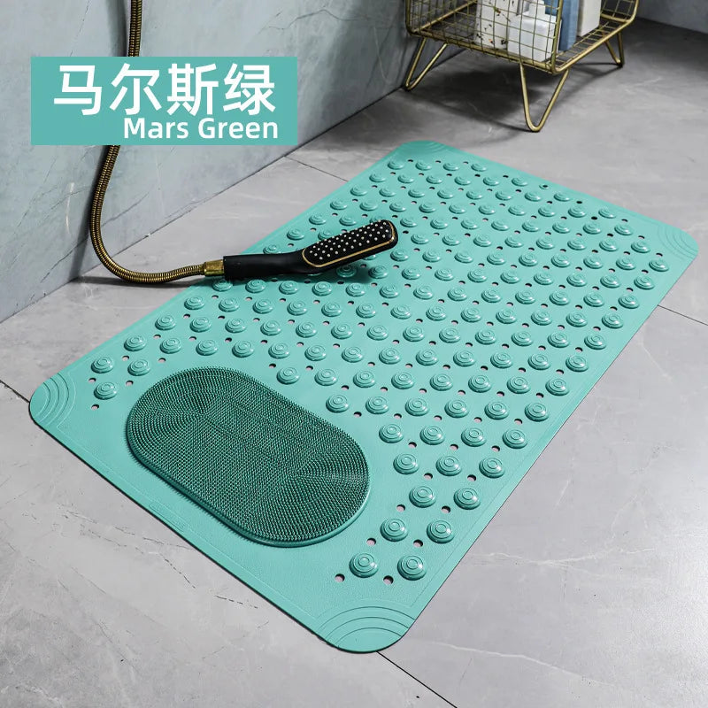 New Non-slip Bath Mat with Suction Cup and Drain Hole, Soft Machine-washable Shower Mat Non-slip Bath Mat Oasis Select 03 50x80cm