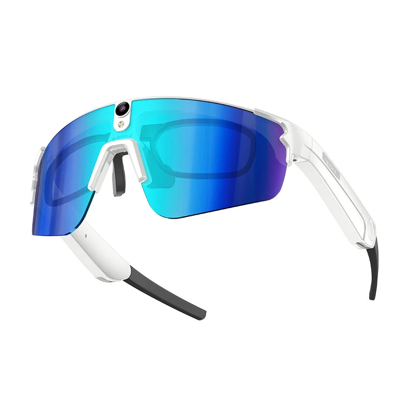 Cycling AI Smart Glasses 4K HD 800W Camera Bluetooth Call Translation Anti-shake Sunglasses Men Women Anit UV Waterproof Music Oasis Select WHBL