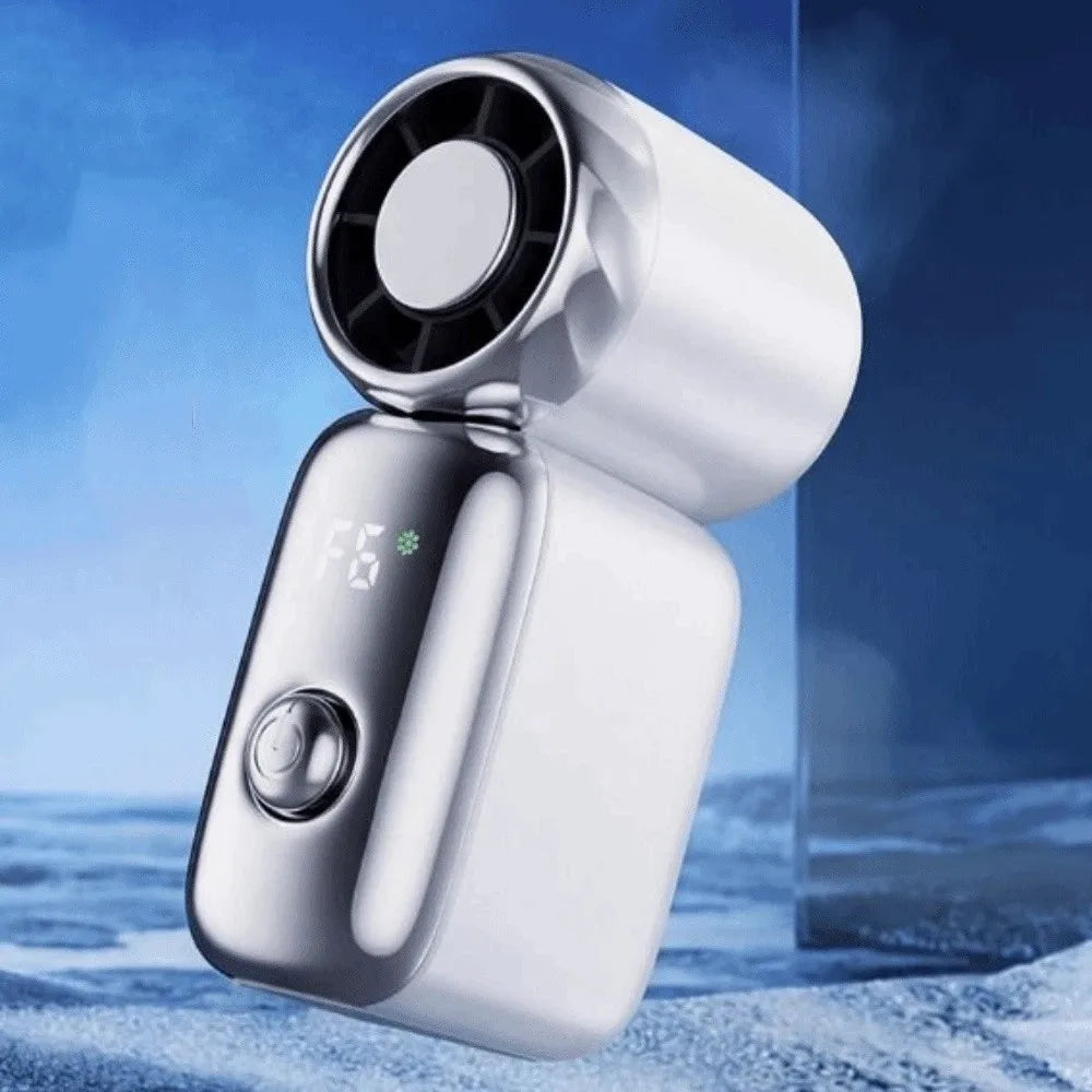 Super Mini Rechargeable Handheld High Speed Fan Powerful Wind Ultra-Quiet Fan Digital Display Popular Summer Fan Oasis Select