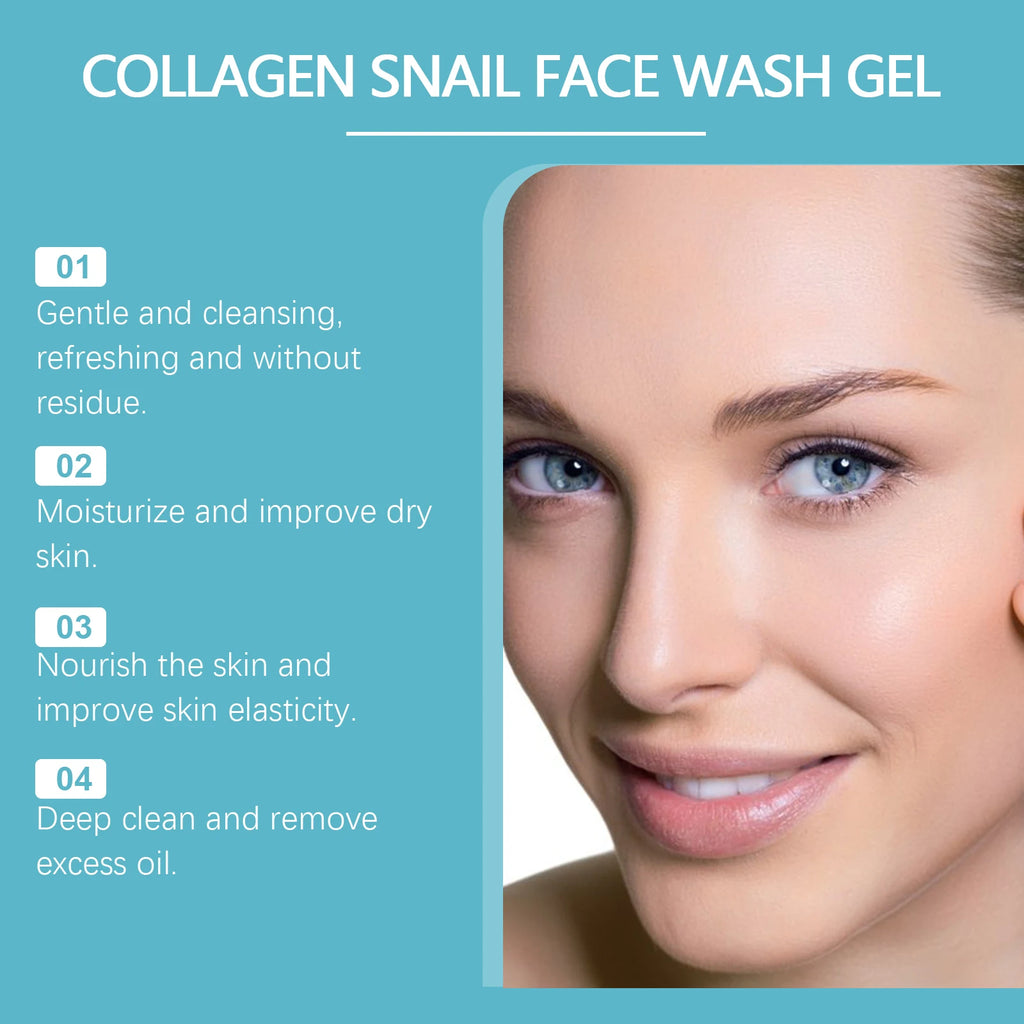 Hoygi Collagen Snail Cleansing Gel – Pore Minimizing Cleanser Facial Cleansing Gel Oasis Select