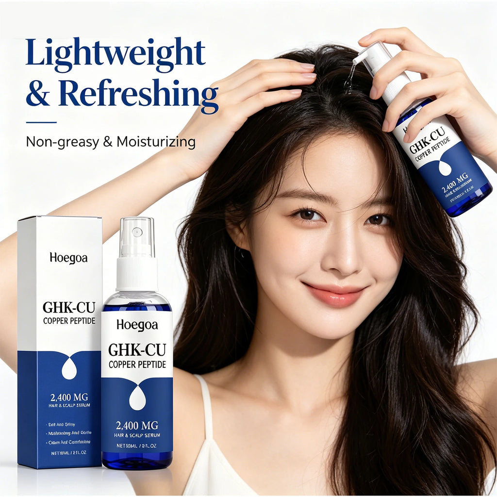 Copper Peptide Hair Scalp Serum Deep Nourishment Gloss Repair Moisturizing Lightweight Non Greasy Moisturizer Spray 60ml Oasis Select 2 PCS