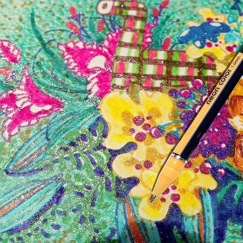 12/24Pcs Metallic Glitter Colors Gel Pens For School Office Adult Coloring Book Journals Drawing Art Markers Promotion Pen Oasis Select