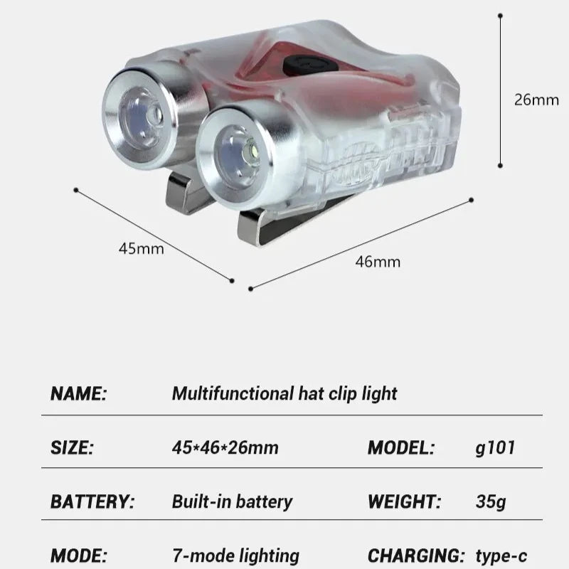 Mini LED Flashlight Type-C Rechargeable | 5 Modes & Pen Clip