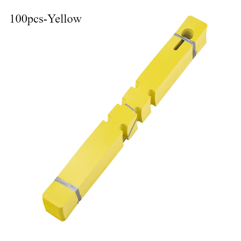 Waterproof plant tag Plastic plant Hanging tag Gardening plant tag tool plant labels garden sign planters for outdoor plants Oasis Select 100pcs-Yellow