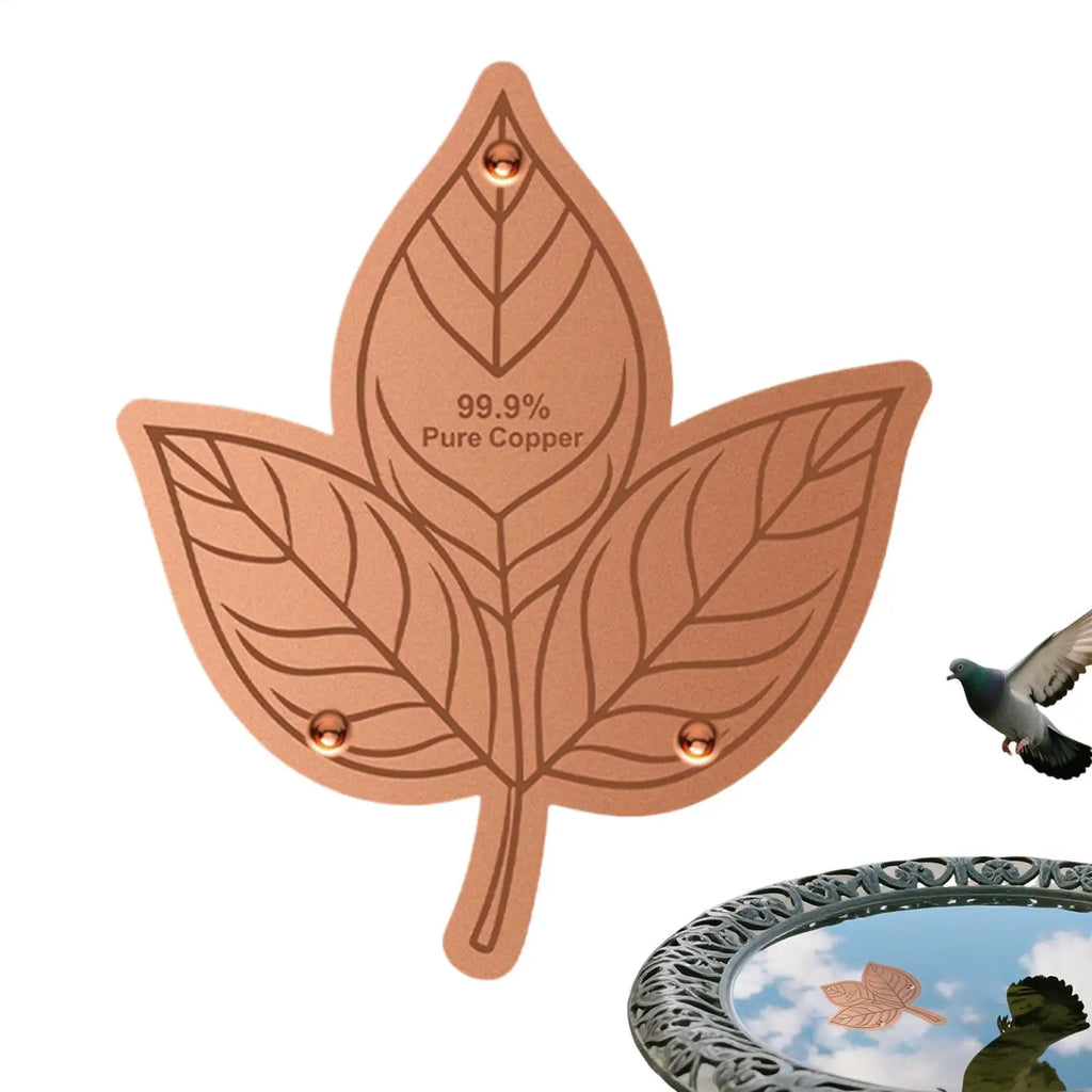 1PC Bird Bath Copper Birdbath Purifier With Triple-Point Support Bath Disk Ornaments Feeder Accessories For Outdoor Bird Baths Oasis Select