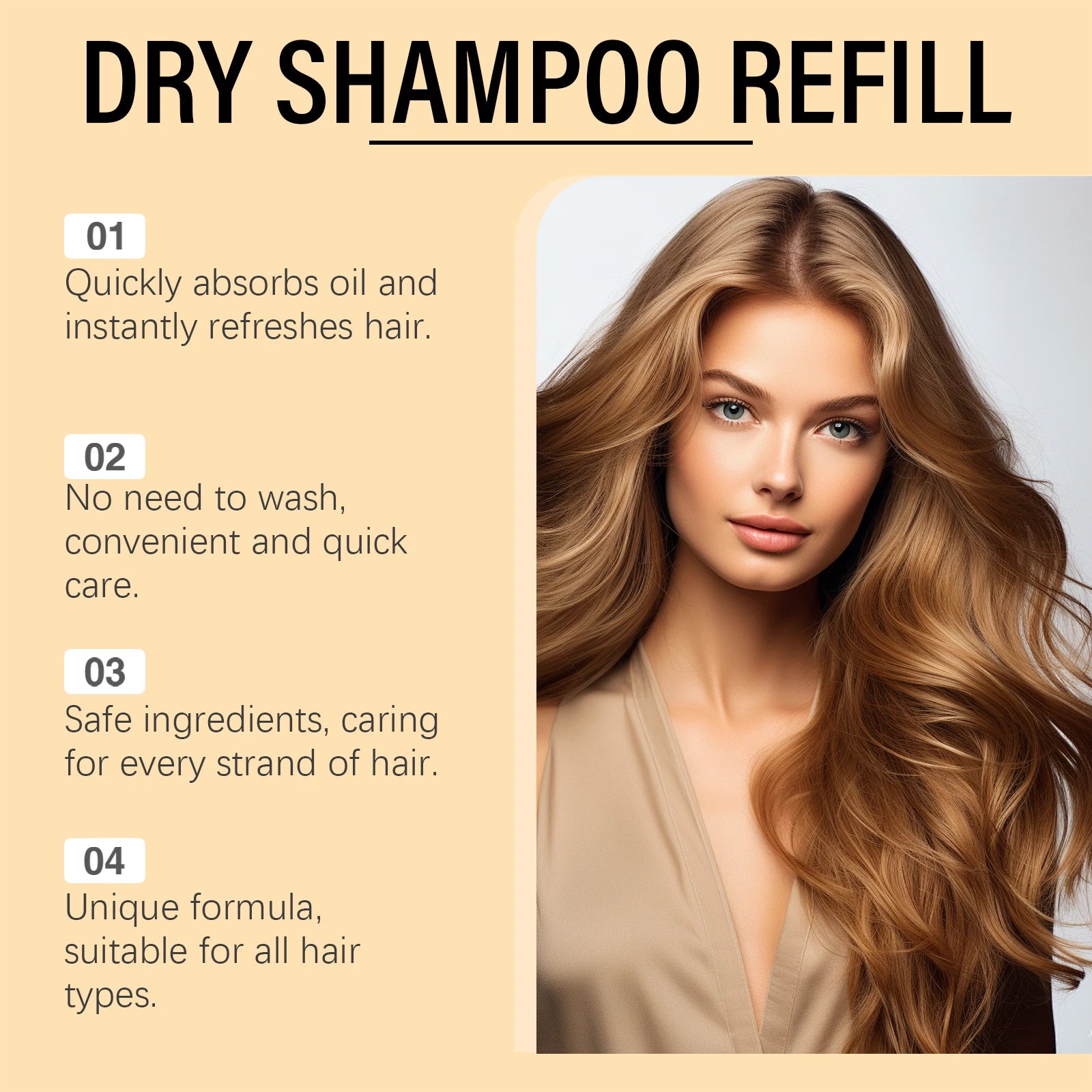 Organic Dry Shampoo Powder Refill for Hair Lazy Shampoo Oil Control Instant Increase Hair Volume Nourishing Dry Shampoo Powder Oasis Select