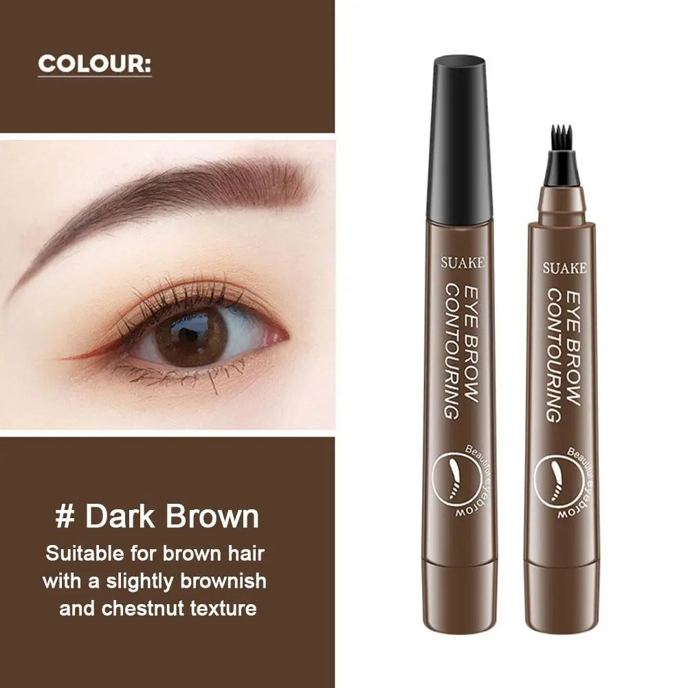 4-Tip Microblading Liquid Eyebrow Pencil – Waterproof, Long Lasting