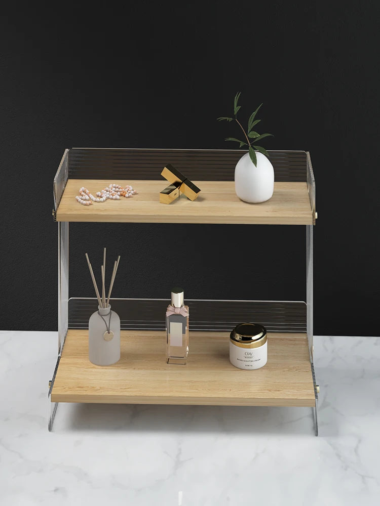 Bathroom Vanity Shelf Cosmetics Shelf Bathroom Vanity Skincare Desktop Storage Box Bathroom Organizer Oasis Select