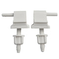 White Plastic Toilet Seat Hinge Replacement Kit – 1 Pair