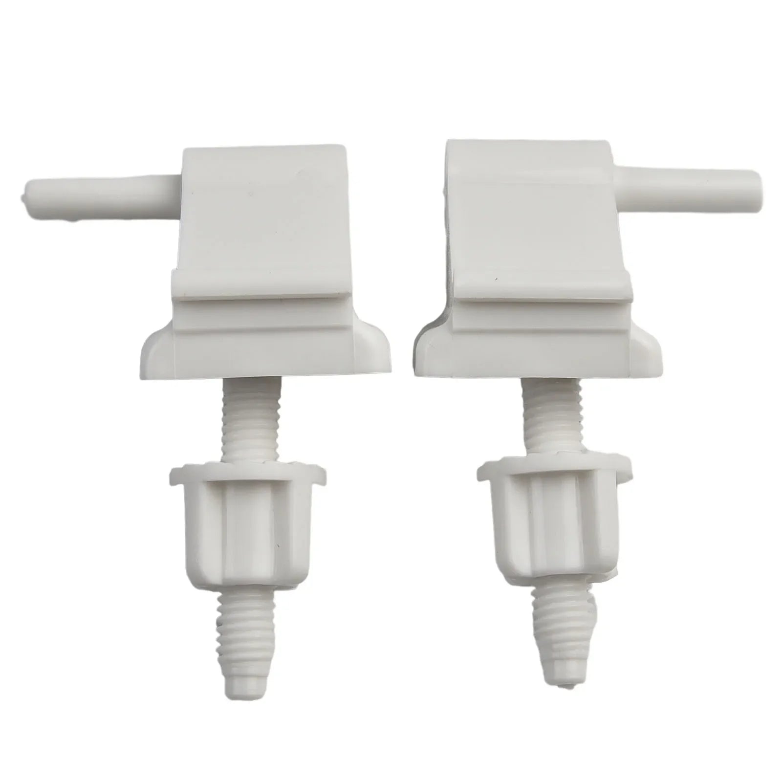 White Plastic Toilet Seat Hinge Replacement Kit – 1 Pair