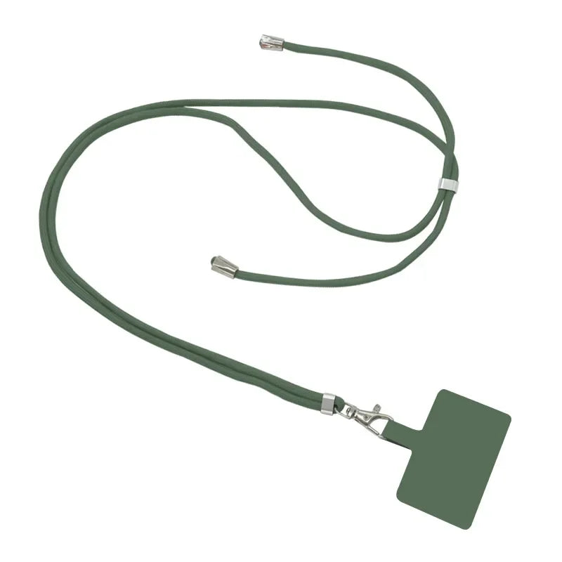 4/2/1Pcs Universal Phone Lanyard With Adjustable Length, Anti-Loss Safety Phone Case With Clip Fastener Oasis Select Dark green PU