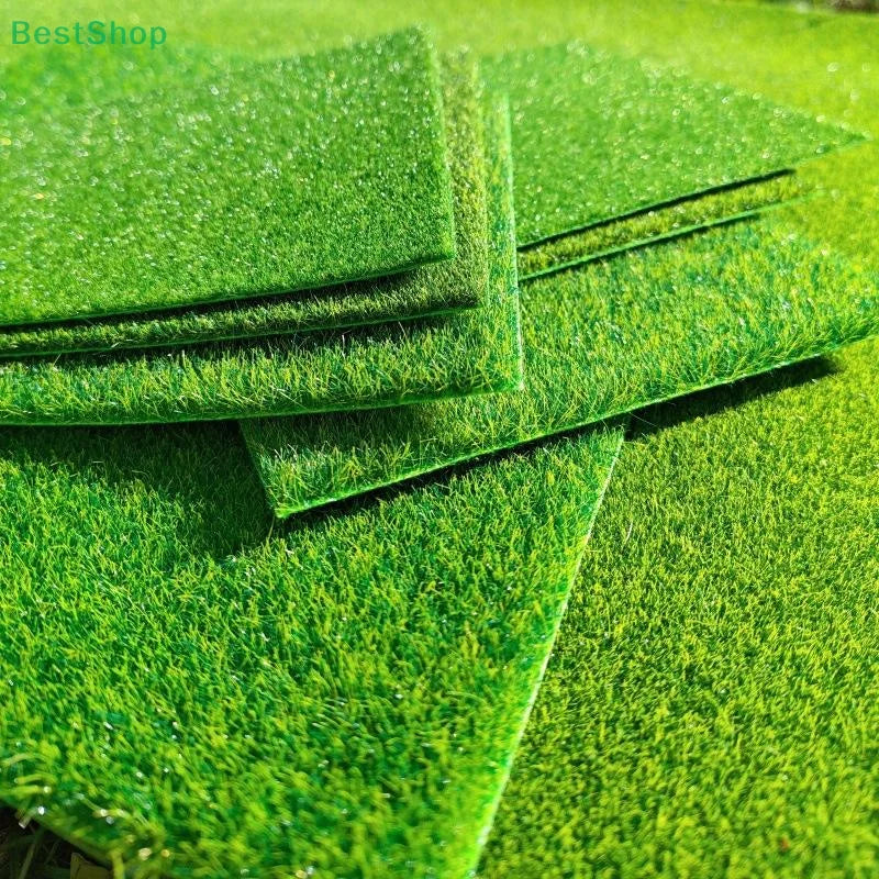 Artificial Grass Mat 15/30cm Square – Fake Lawn Carpet 3/5/8mm