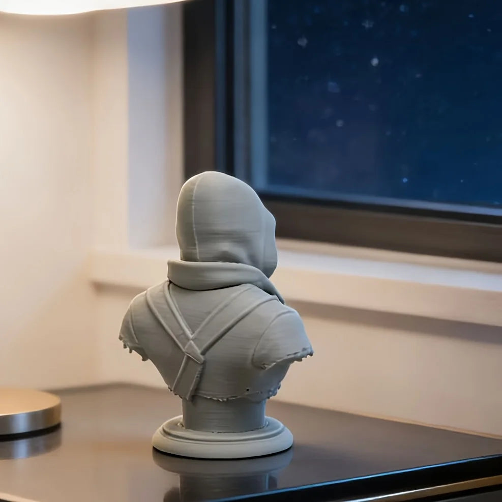 Post-Apocalyptic Gas Mask Bust Figurine Ornament Gothic Wasteland Style Statue Dark Aesthetic Decor for Home Desktop Shelf Gifts Oasis Select