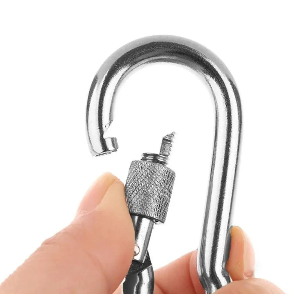 New Stainless Steel Snap Hooks Locking Quick Release Dog Leading Carabiner Clip Carabiner Clips For Dog Walking Camping Oasis Select