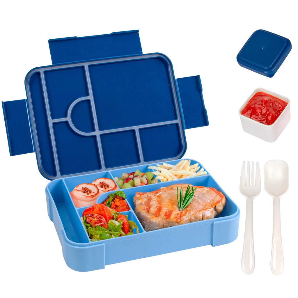 Kids Leakproof Divided Bento Lunch Box – Microwave Safe Kids Bento Lunch Box Oasis Select Blue 1330ml
