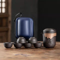 Travel Tea Set Chinese Purple Clay Sand Teaware Sets Outdoor Portable Tour Tea Cups kung fu Tea Infuser Pot Best Gift Oasis Select C