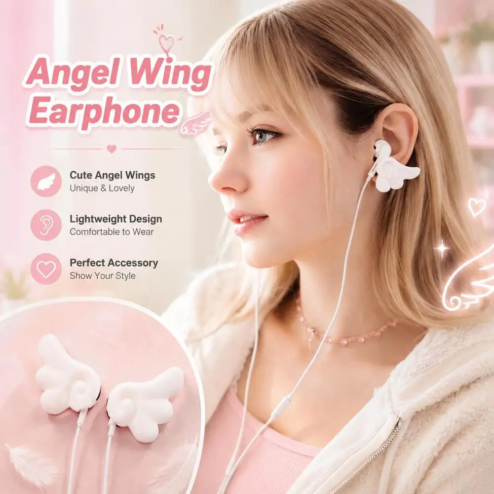 Kawaii 3D Angel Wing Earphone Charms | DIY Headphone Decor