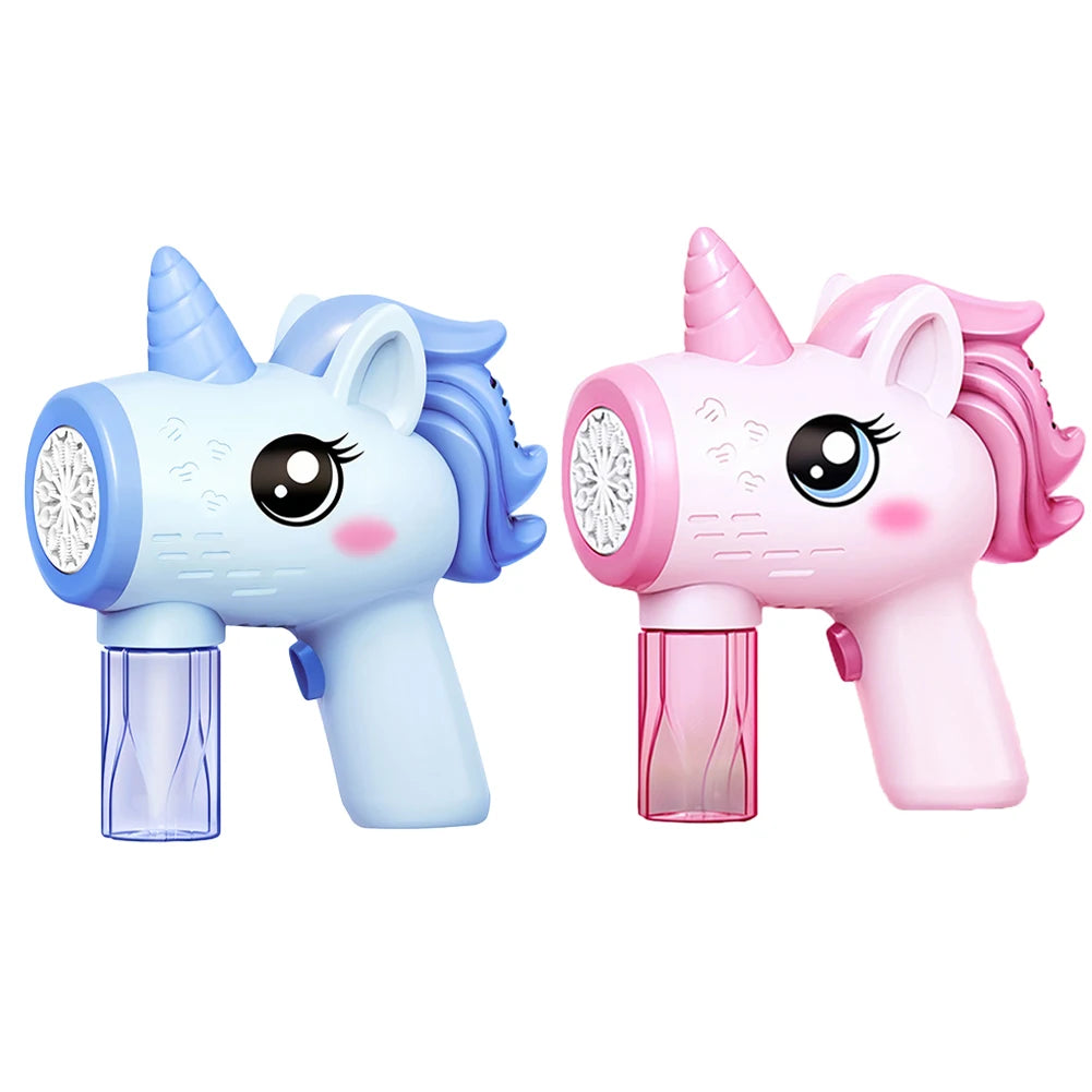 Unicorn Electric Bubble Gun Toy with LED Lights for Kids 3–6 Electric Bubble Gun Oasis Select