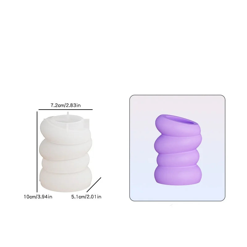 3D Modern Vase Silicone Mold DIY Flower Vase Molds Table Centerpiece Epoxy Plaster Concrete Flower Pot Mould Home Decoration Oasis Select Style 2