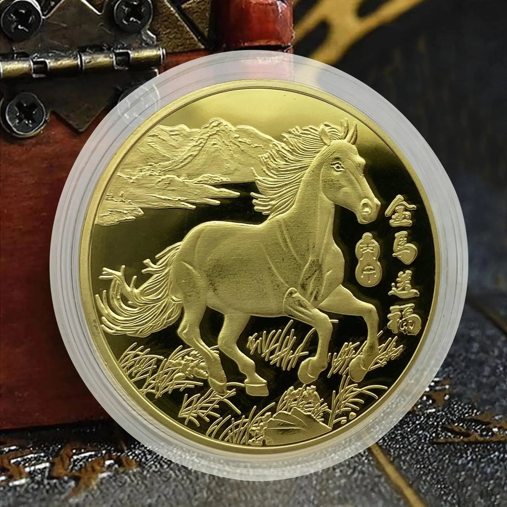 2026 Year of The Horse Commemorative Coin Limited Edition Collectible Coin for Lunar New Year Collector's Gift for Men Women Oasis Select