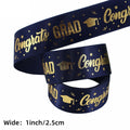 1 Roll，5 Yards Graduation Gift Packaging Ribbon,Decoration Party DlY Bow Ribbon, Graduation Ceremony CampusParty Supplies Oasis Select DEEP BLUE