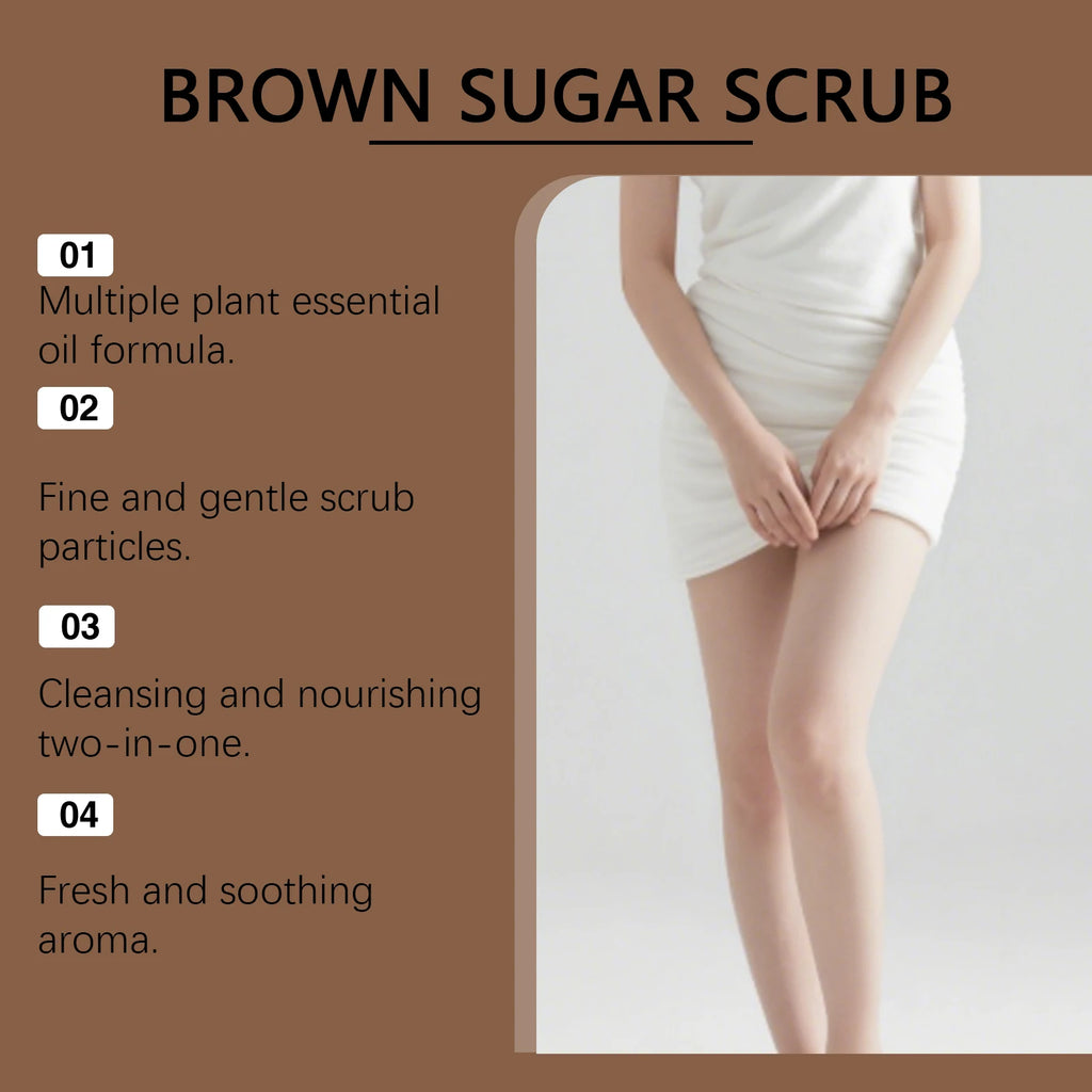 OceAura Brown Sugar Body Scrub – Exfoliate & Brighten Skin Body Exfoliating Scrub Oasis Select