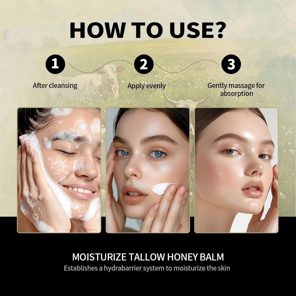 Beef Tallow Face Cream Lasting Moisturizing Soothing Facial Skin Firming Increase Facial Elasticity Nourishing Smooth SkinCare Oasis Select