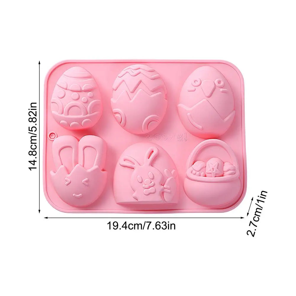 Easter silicone Molds Easter egg rabbit shaped baking mold chocolate candy mold Baking Tool Easter themed party decoration Oasis Select C