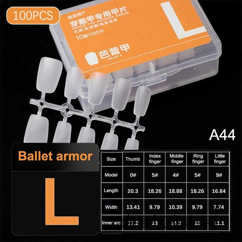 100pcs Press On Nail Tips Full Cover Ultra-Thin False Nails Patches Gel Nails Extension System Clear Fake Nails Art Accessories Oasis Select A45