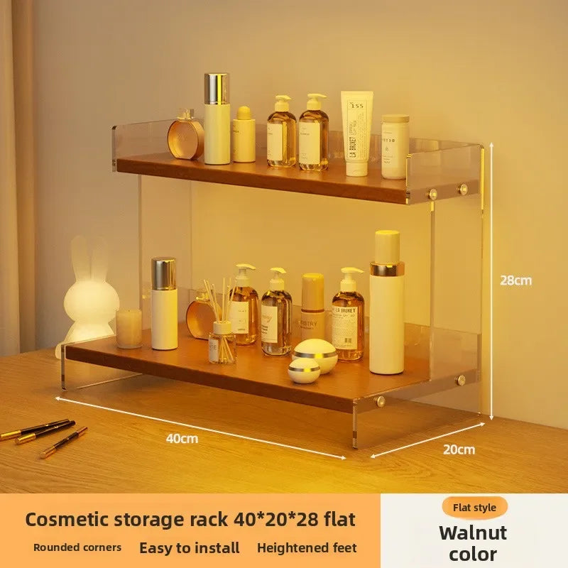 Multi-functional Desktop Shelf Household Cosmetics Storage Rack Acrylic Storage Rack sturdy and durable Oasis Select 40cmB