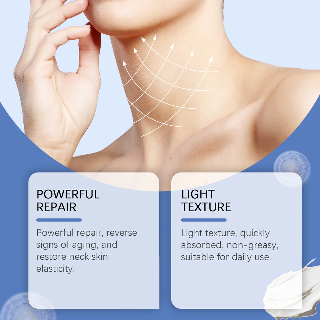 Collagen Neck Cream Eliminates Neck Wrinkles Brightens and Whitens the Skin Enhances Double Chin Rejuvenation and Skincare Oasis Select