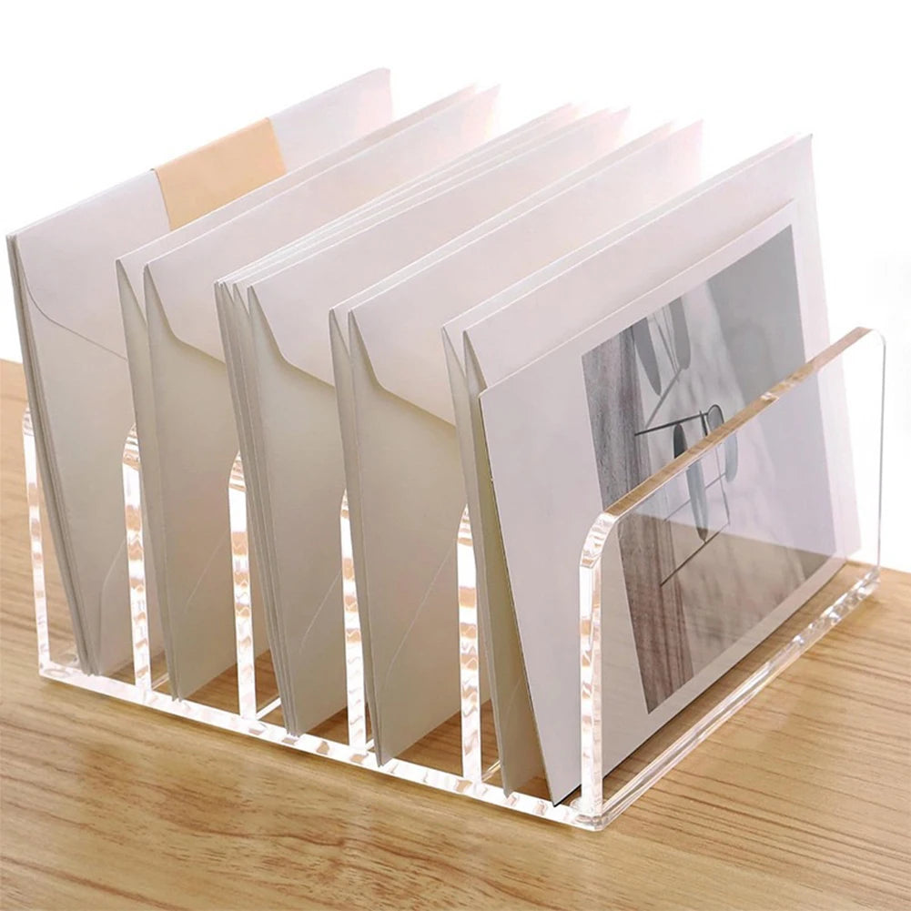 Clear Acrylic Magazine File Holder | Desktop Book Organiser