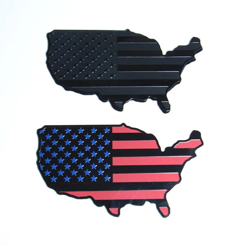 Flag Map Sticker Auto Fender Emblem National Flag Car Stickers for Cars Trucks Laptop Aluminum Alloy For USA UK Germany France Oasis Select