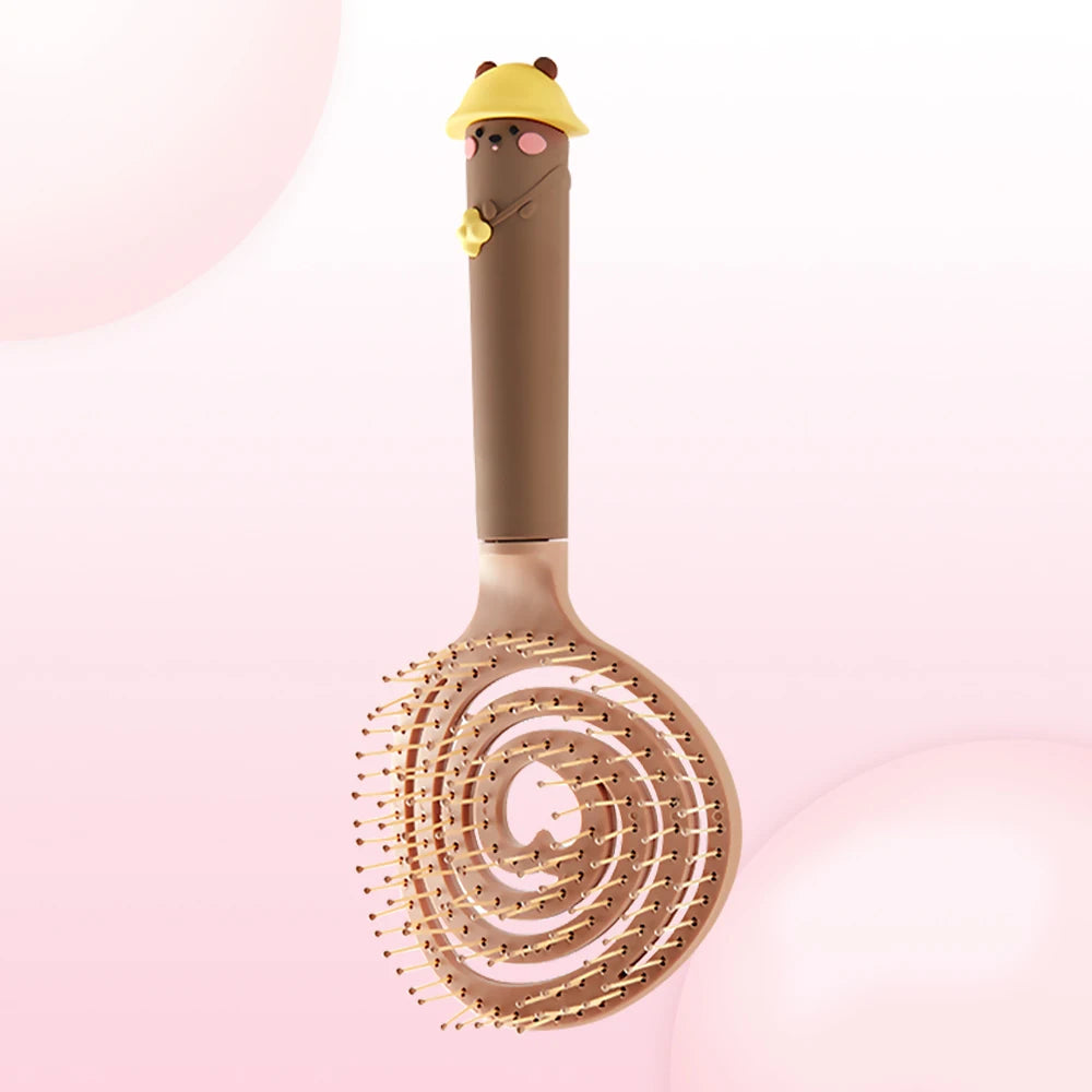 Heart Hollow Airbag Cushion Comb – Anti-Static Scalp Massager Airbag Hair Comb Oasis Select TJ633-coffee-02