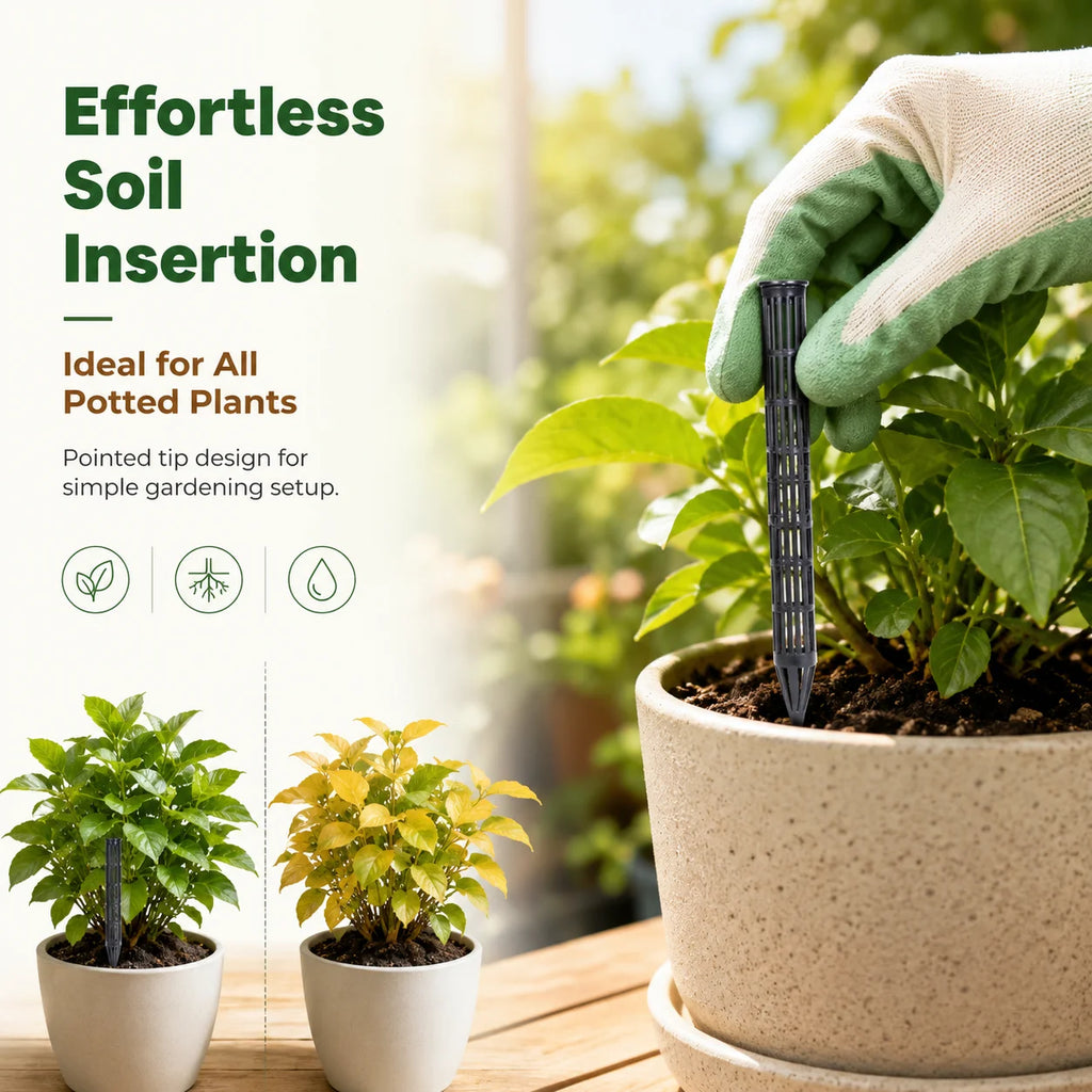 10Pcs Plant Aeration Tubes for Pots Root Rot Prevention Prevent Overwatering for Healthy Roots Wet-dry Cycle gardening Tools Oasis Select